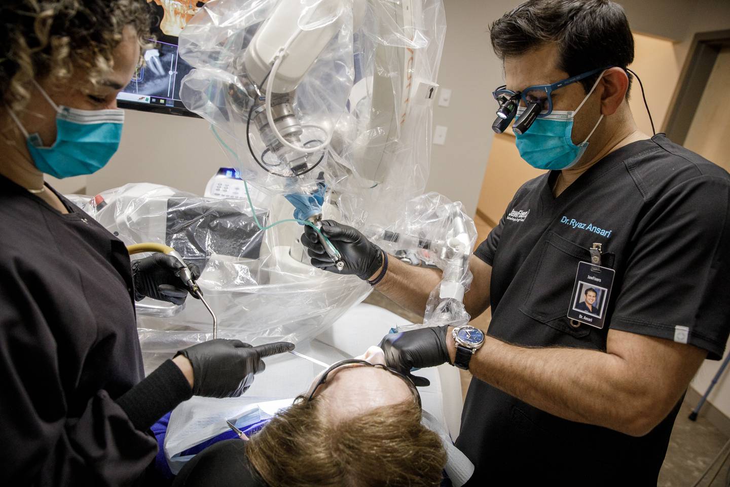 West Hartford oral surgeon has help when drilling implants. Meet his robotic assistant.